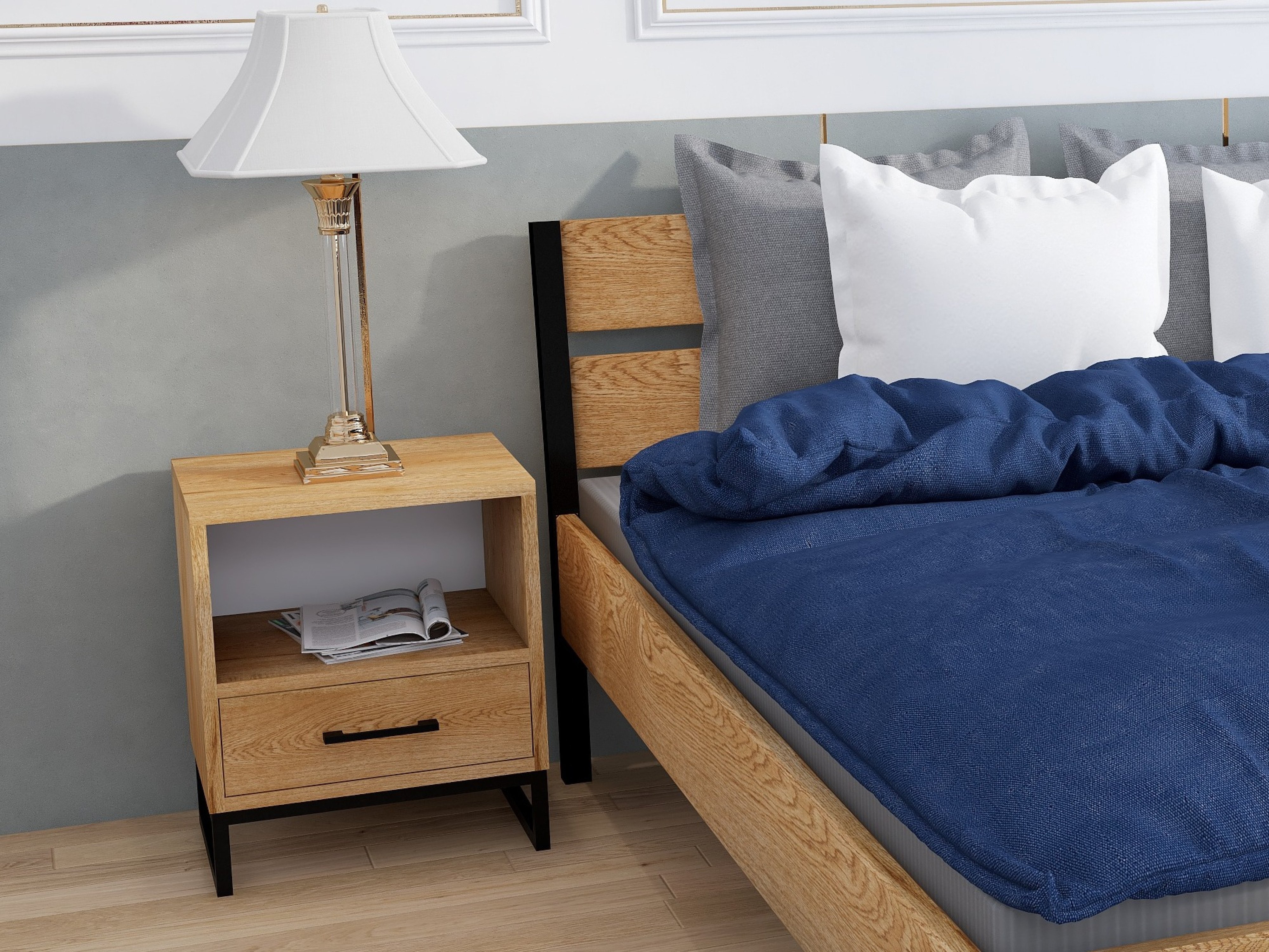 Szafka nocna z drewna