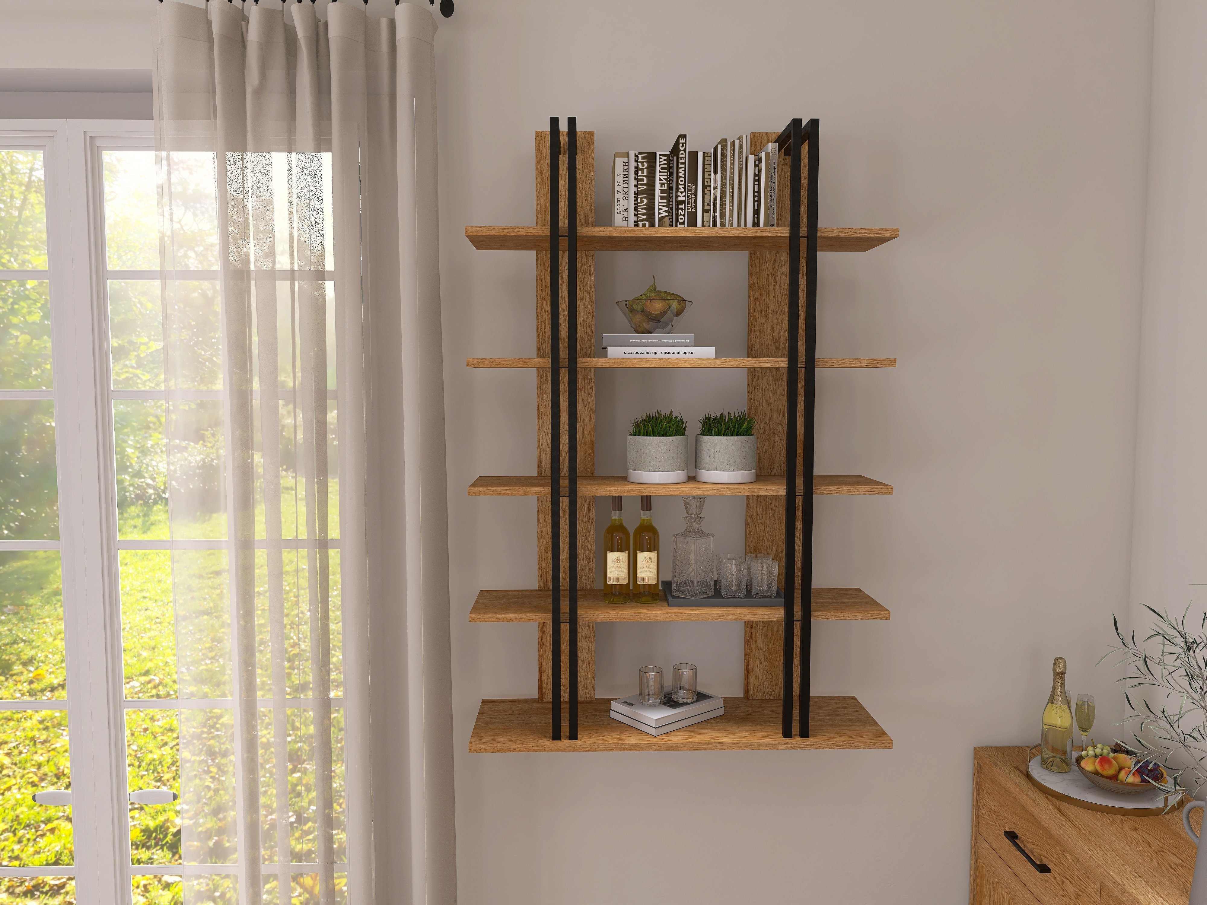 Szafka wisząca z litego dębu