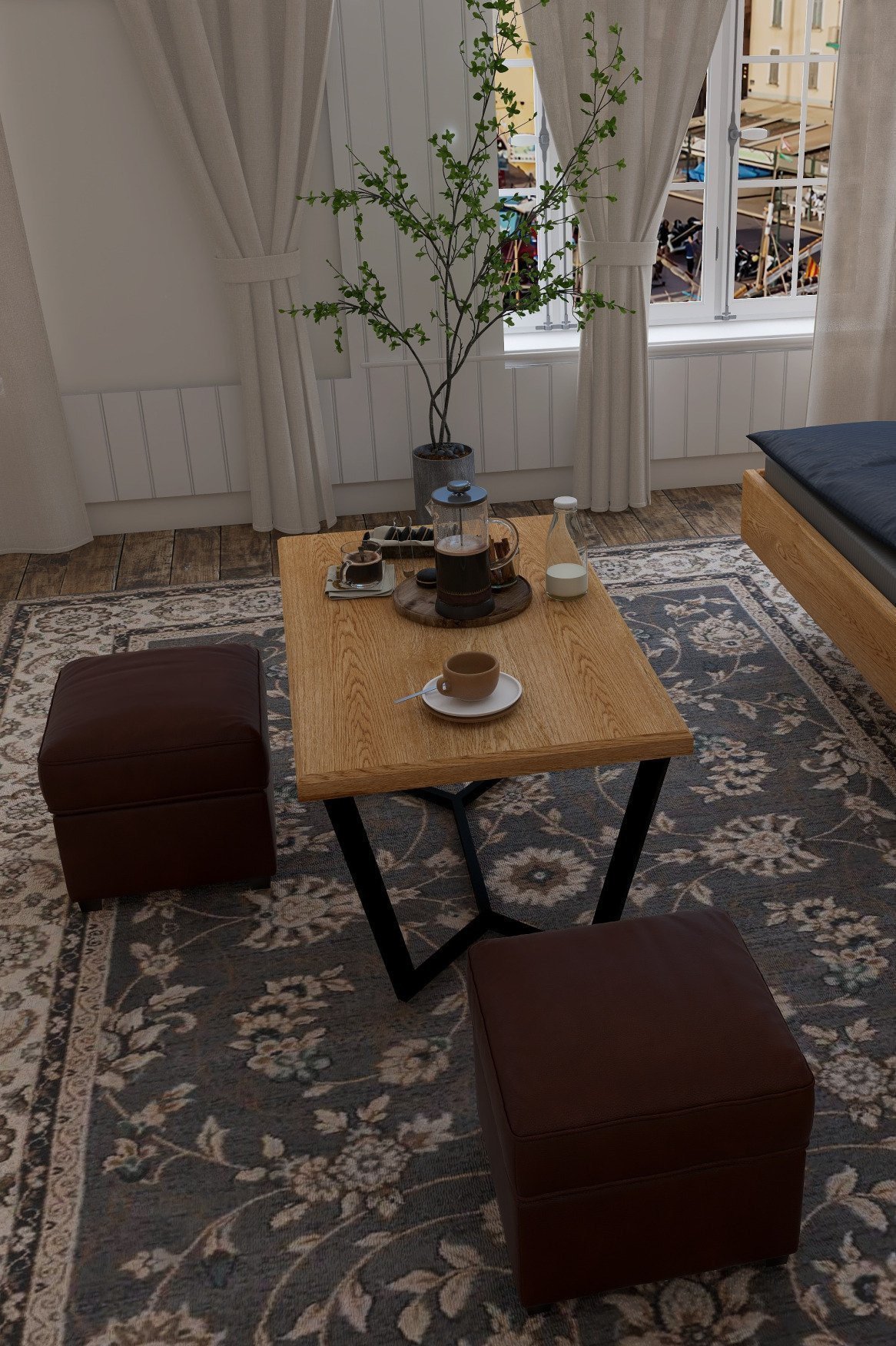 Industrialny stolik kawowy