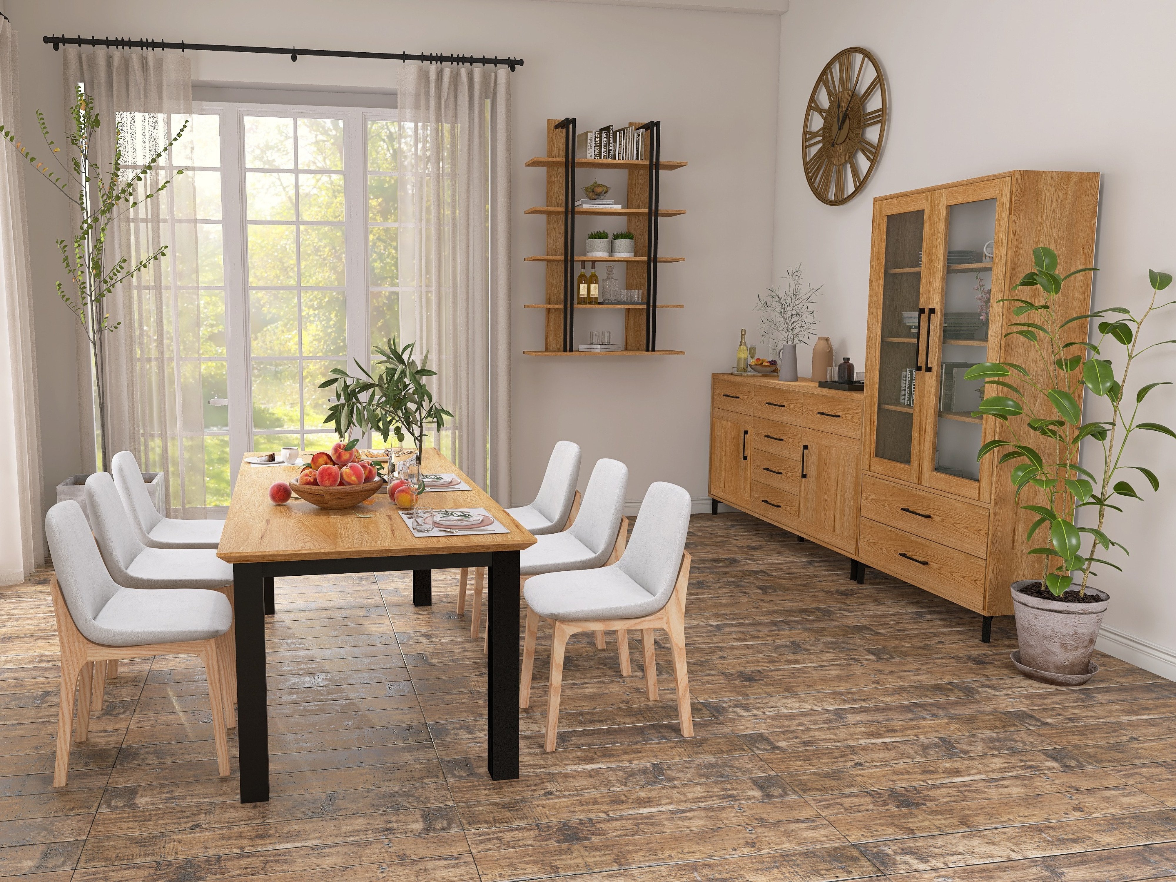 Duży stół w stylu industrialnym