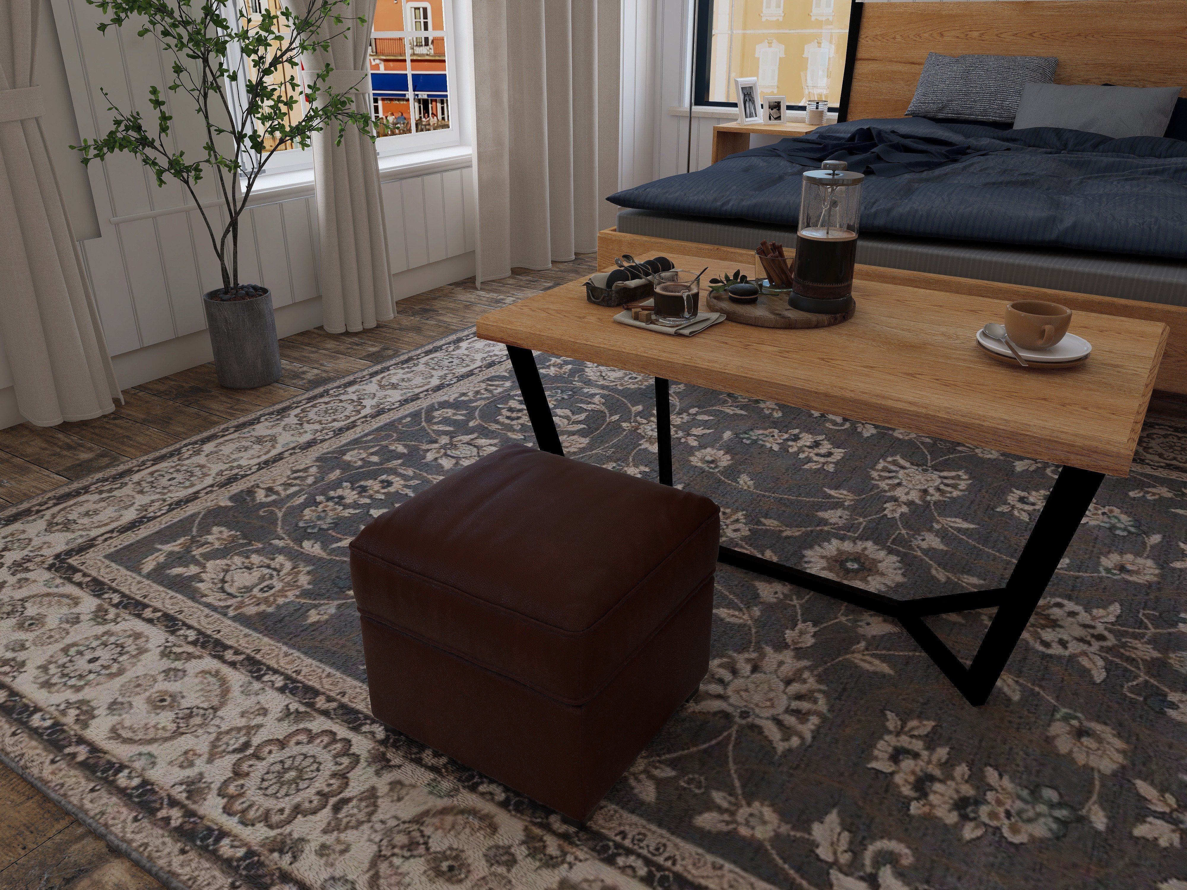 Industrialny stolik kawowy do salonu