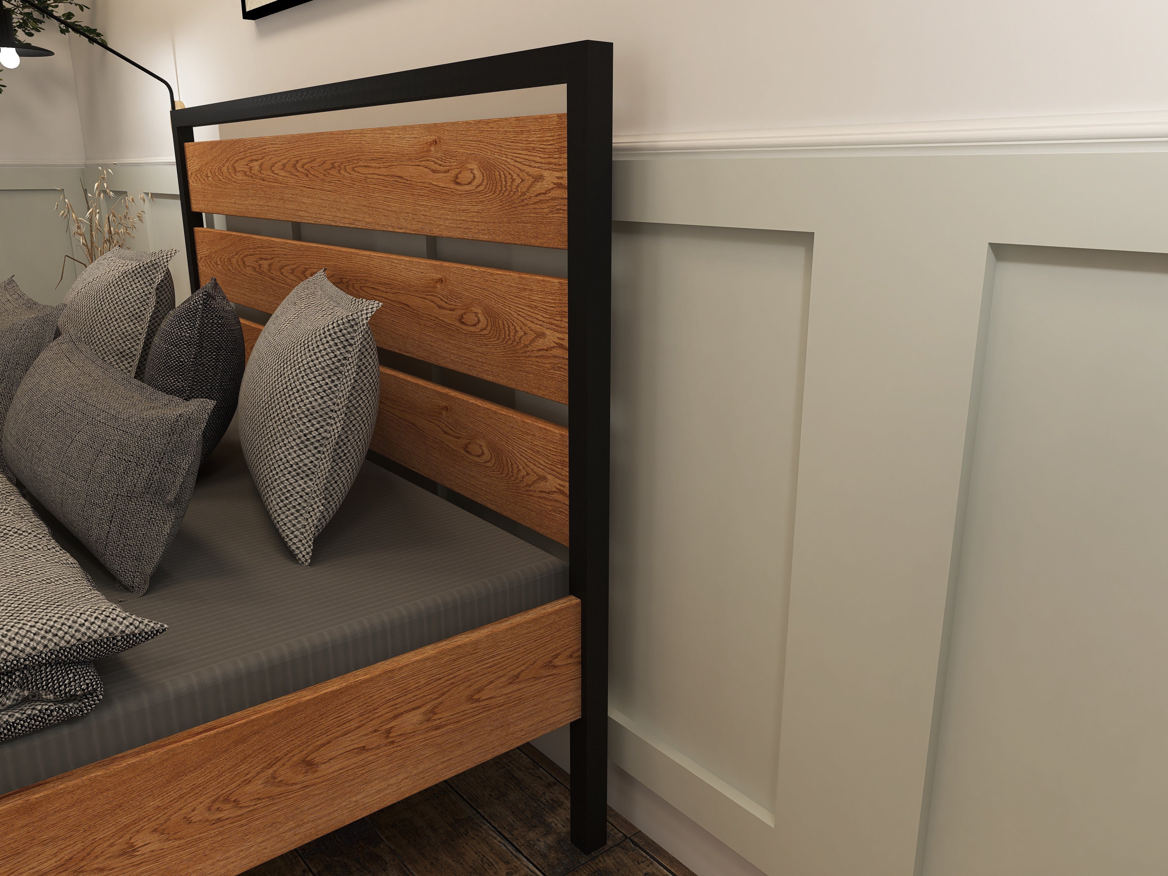 Zagłówek łóżka w stylu loft