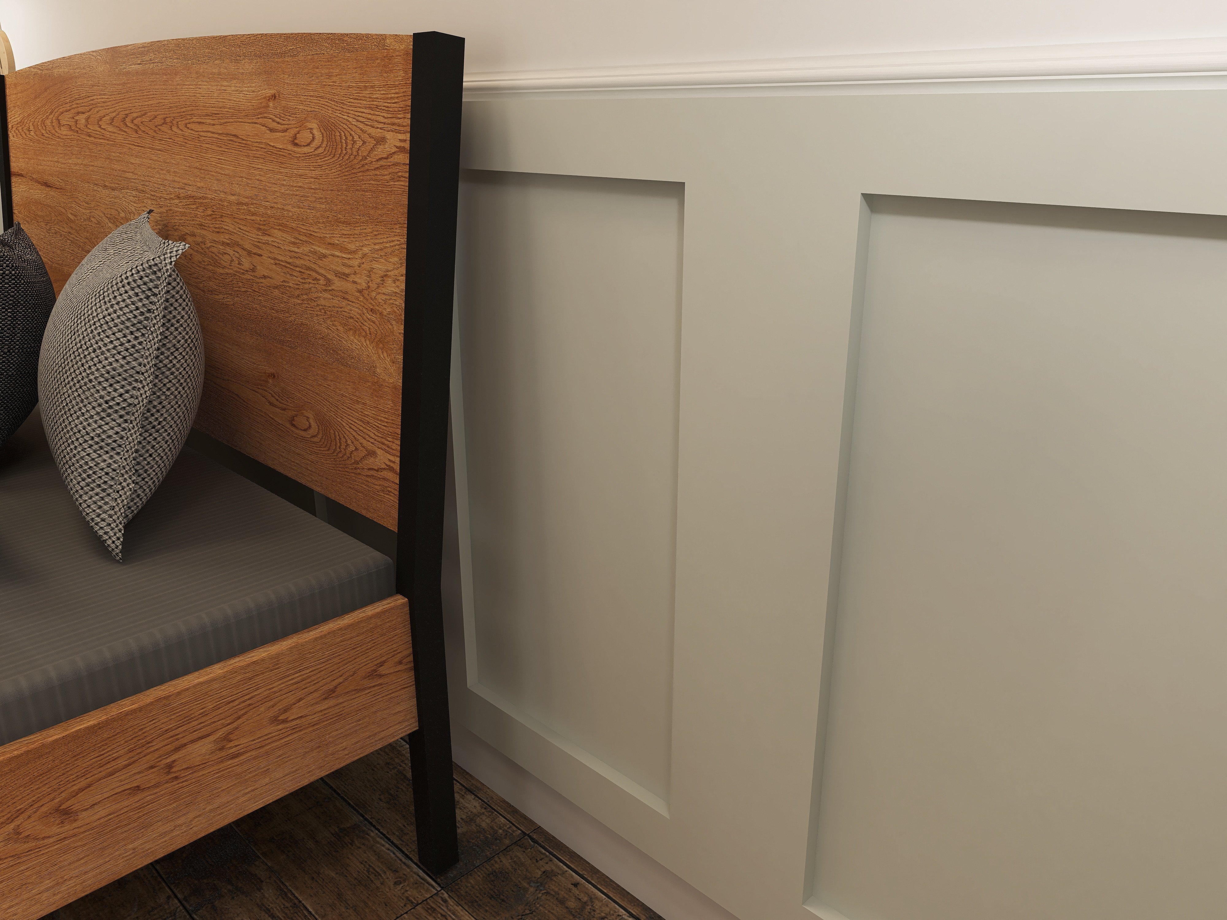 Łóżko w stylu industrialnym